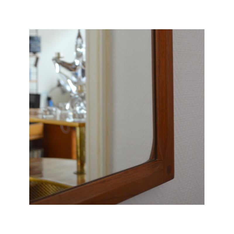 Scandinavian mirror in teak, Aksel KJERSGAARD - 1960s