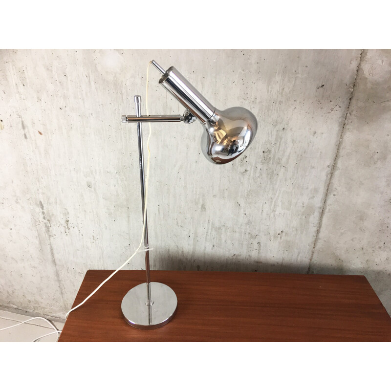 Lampe de table vintage chromée italienne - 1960