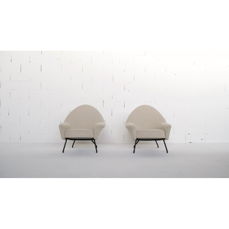 Pair of armchairs model 770 by Joseph-André Motte - 1958