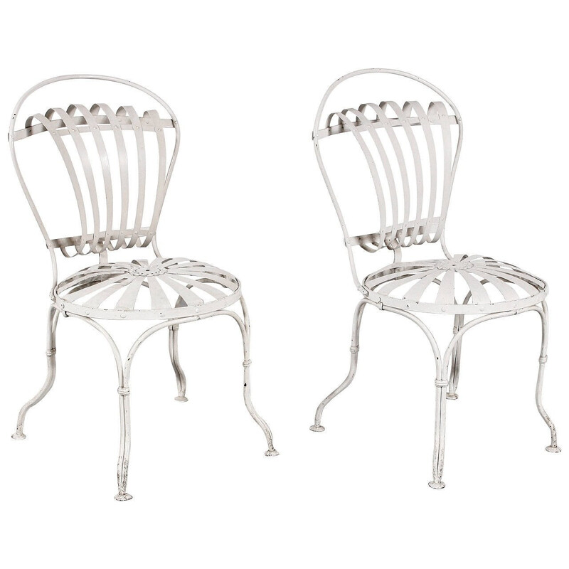 Pair of Vintage Garden Chairs by Francois CARRE - 1930s