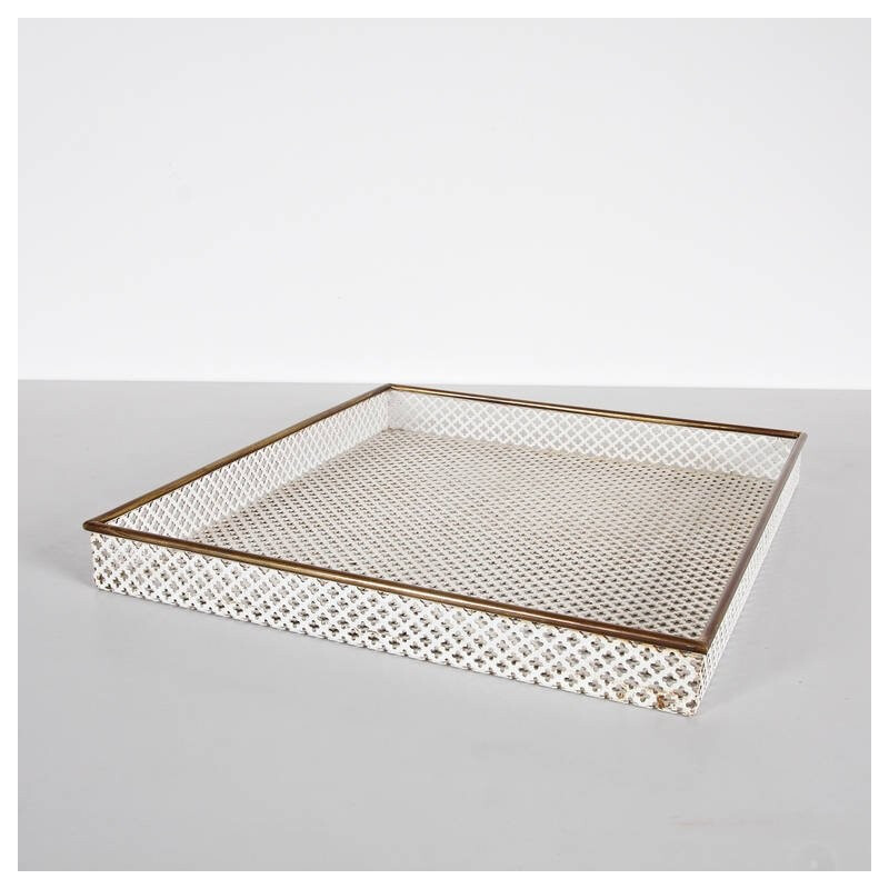 Metal and Brass Tray by Mathieu MATEGOT - 1950s