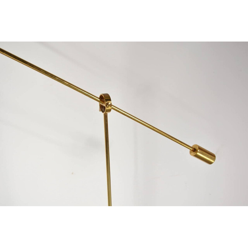 Adjustable Mid century Brass Floor Lamp - 1960s