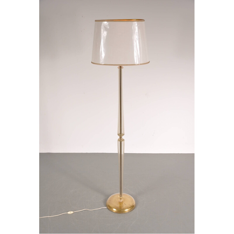 Lámpara de pie vintage de cristal de Murano - 1940