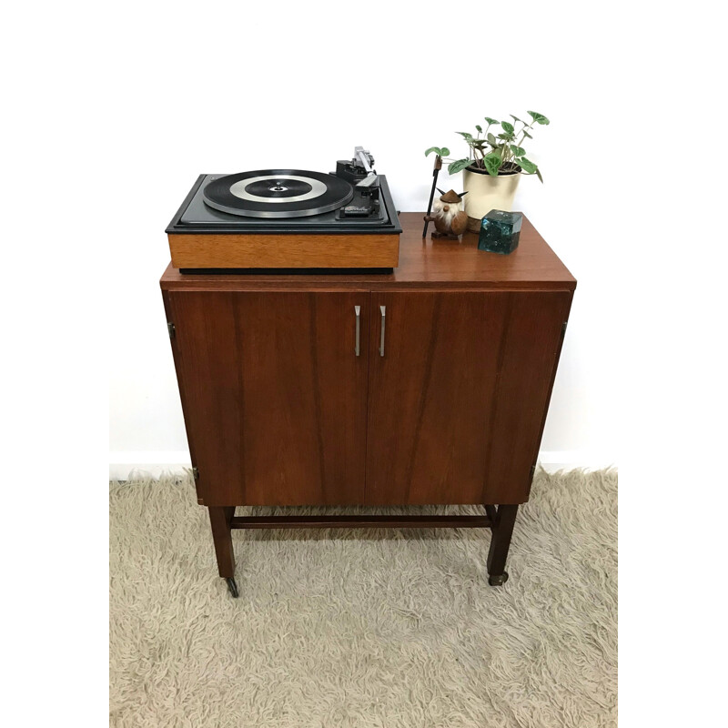 Vintage Danish style Teak Cabinet on wheels - 1970s