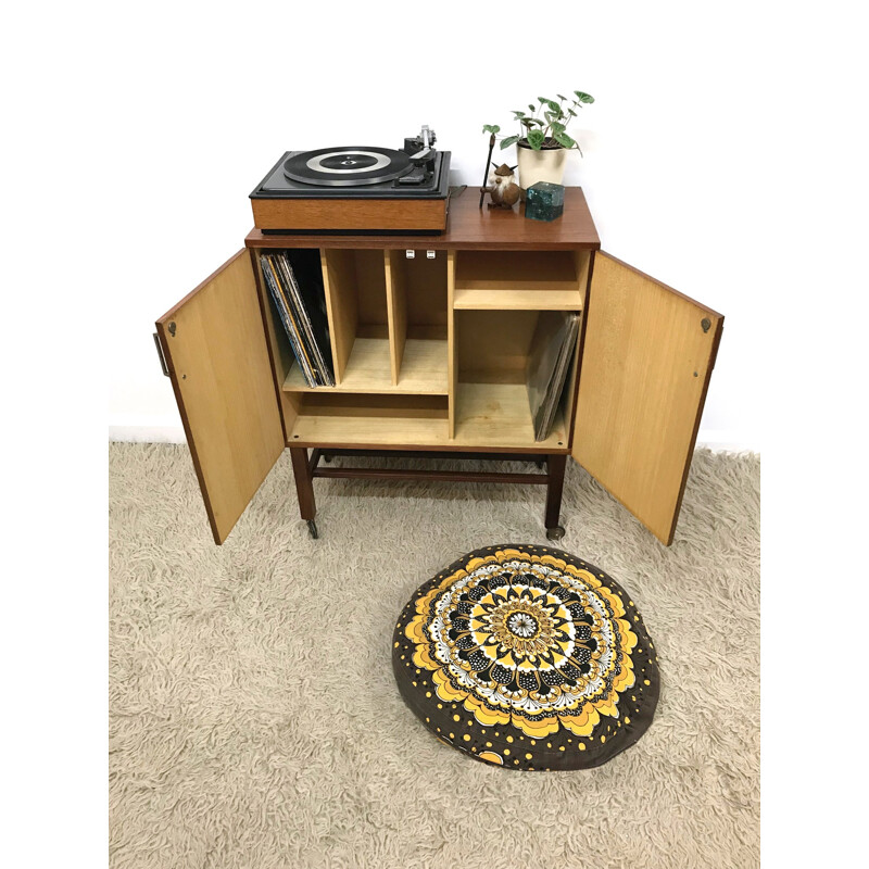 Vintage Danish style Teak Cabinet on wheels - 1970s