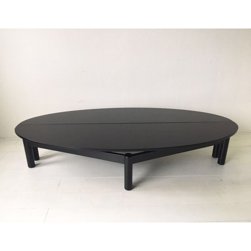 Black Coffee Table "Sinbad" by Vico Magistretti for Cassina - 1980s