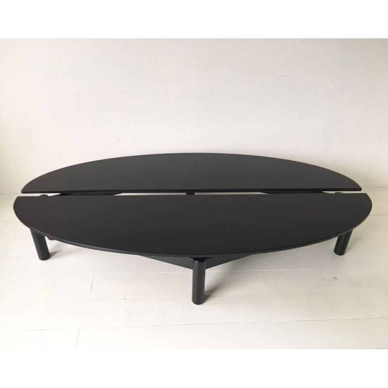 Table Basse Noire "Sinbad" de Vico Magistretti pour Cassina - 1980