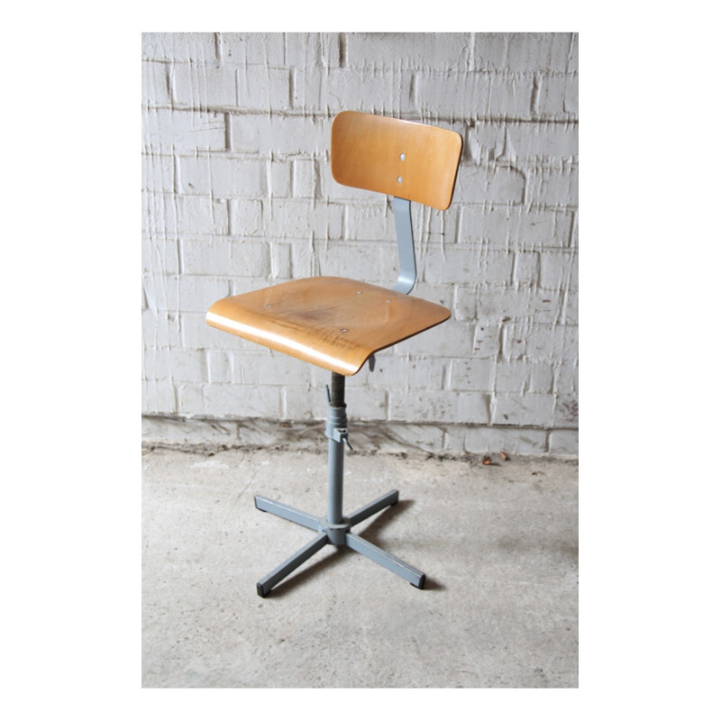 Vintage Industrial Swivel Desk Chair - 1970s