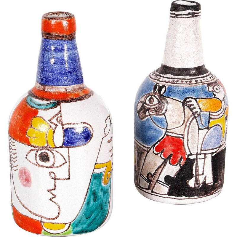 Pair of Ceramic Vases by Giovanni De Simone - 1960s