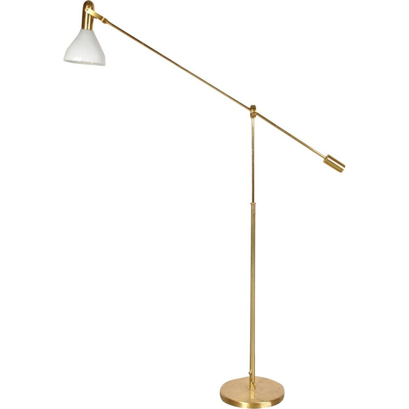 Adjustable Mid century Brass Floor Lamp - 1960s