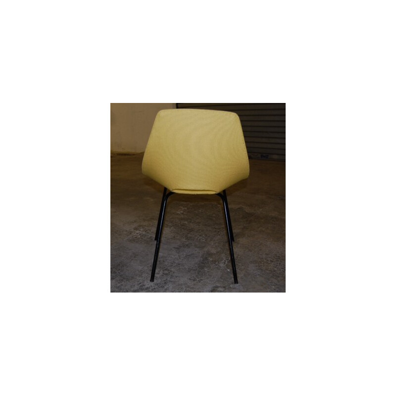 "Tonneau" mustard yellow colour chair, Pierre GUARICHE - 1953