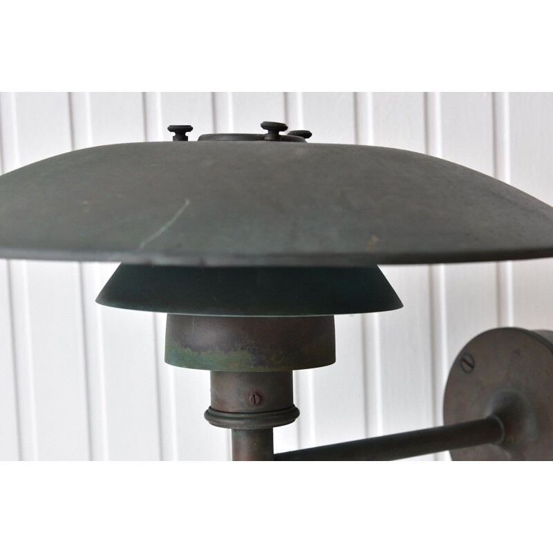 Copper outdoor wall lamp model "PH 4 123" by Poul Henningsen for Louis Poulsen - 1950s