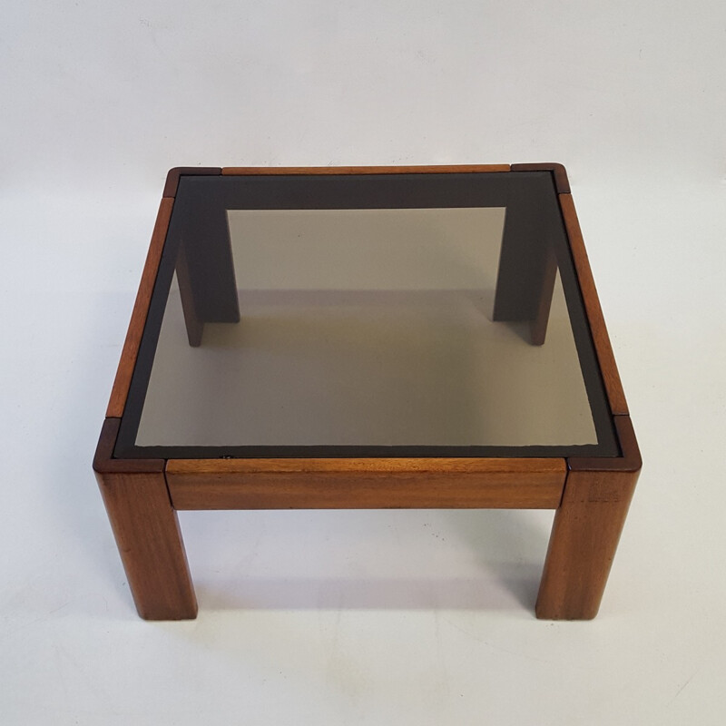 Coffee table "Bastiano" in teak by Tobia Scarpa edition Knoll - 1960s