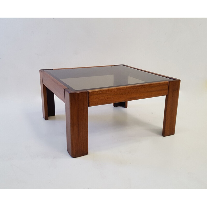 Coffee table "Bastiano" in teak by Tobia Scarpa edition Knoll - 1960s