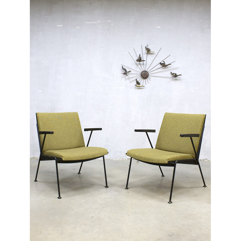 Vintage Dutch design Oase lounge chairs by Wim Rietveld - 1950s