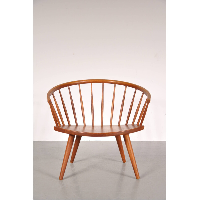 Oak Easy Chair Model Arka by Yngve EKSTROM - 1950s