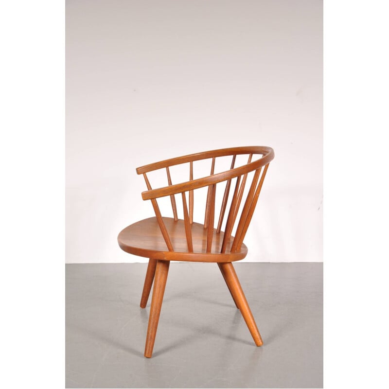 Oak Easy Chair Model Arka by Yngve EKSTROM - 1950s