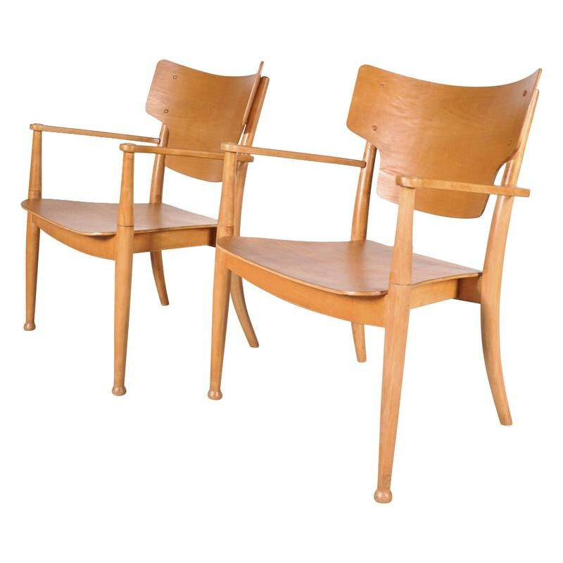 Paire de fauteuils lounge Portex de Peter HVIDT et Orla MOLGAARD-NIELSEN - 1940