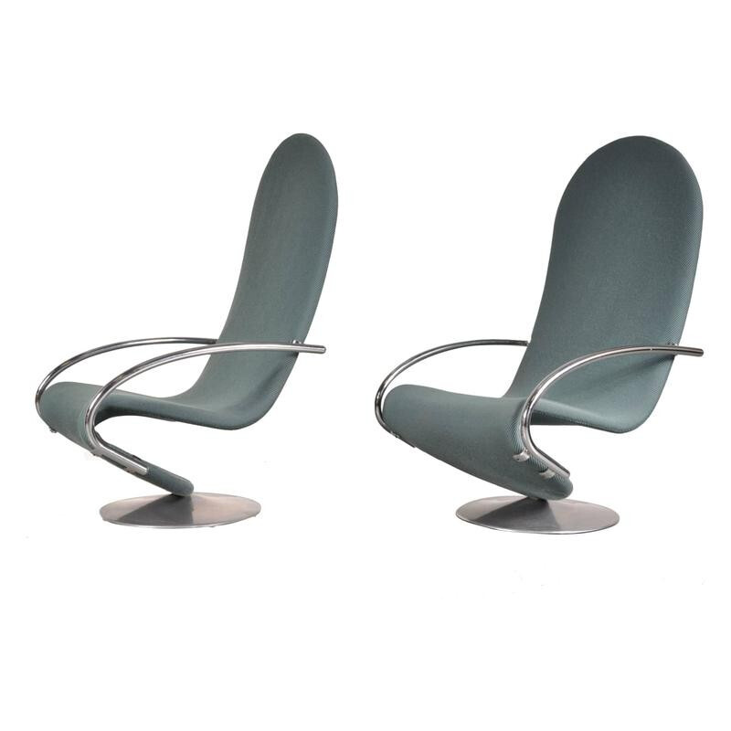 Set of Two 1-2-3 Easy Chairs by Verner PANTON - 1970s