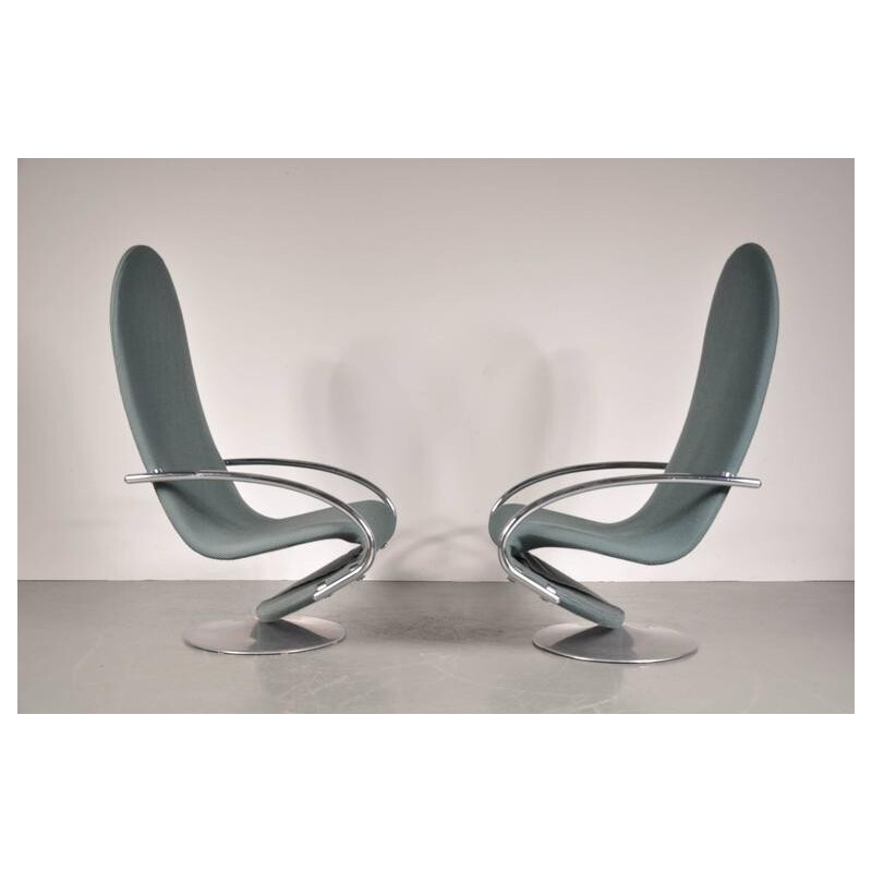 Set of Two 1-2-3 Easy Chairs by Verner PANTON - 1970s