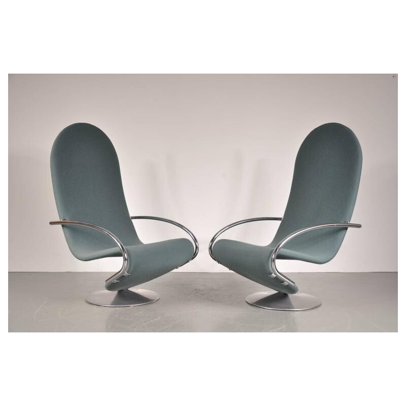 Set of Two 1-2-3 Easy Chairs by Verner PANTON - 1970s