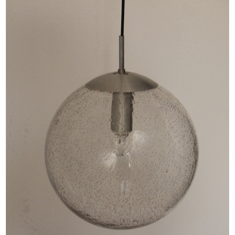 Suspension boule vintage en verre - 1970