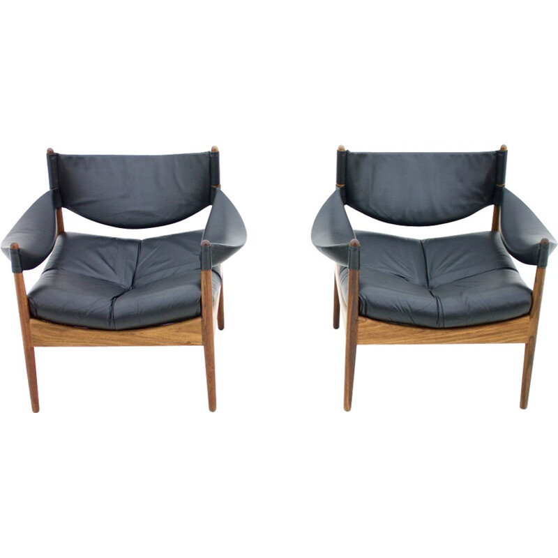 Paire de fauteuils lounge par Kristian Sommer Vedel pour Søren Willadsen - 1960