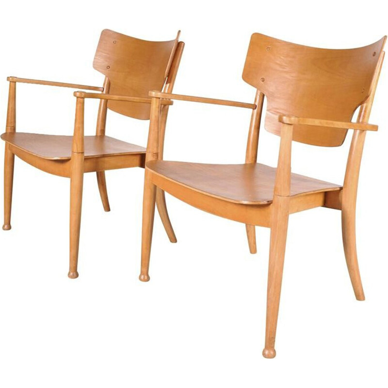 Pair of Portex Easy Chairs, Peter HVIDT and Orla MOLGAARD-NIELSEN - 1940s