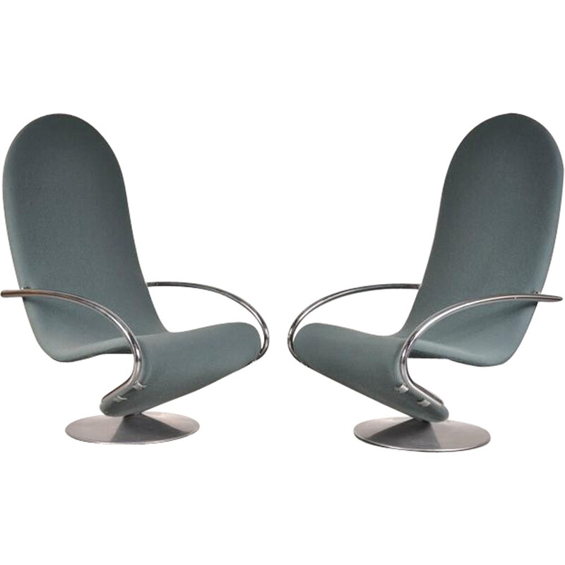 Set of Two 1-2-3 Easy Chairs by Verner PANTON - 1970s