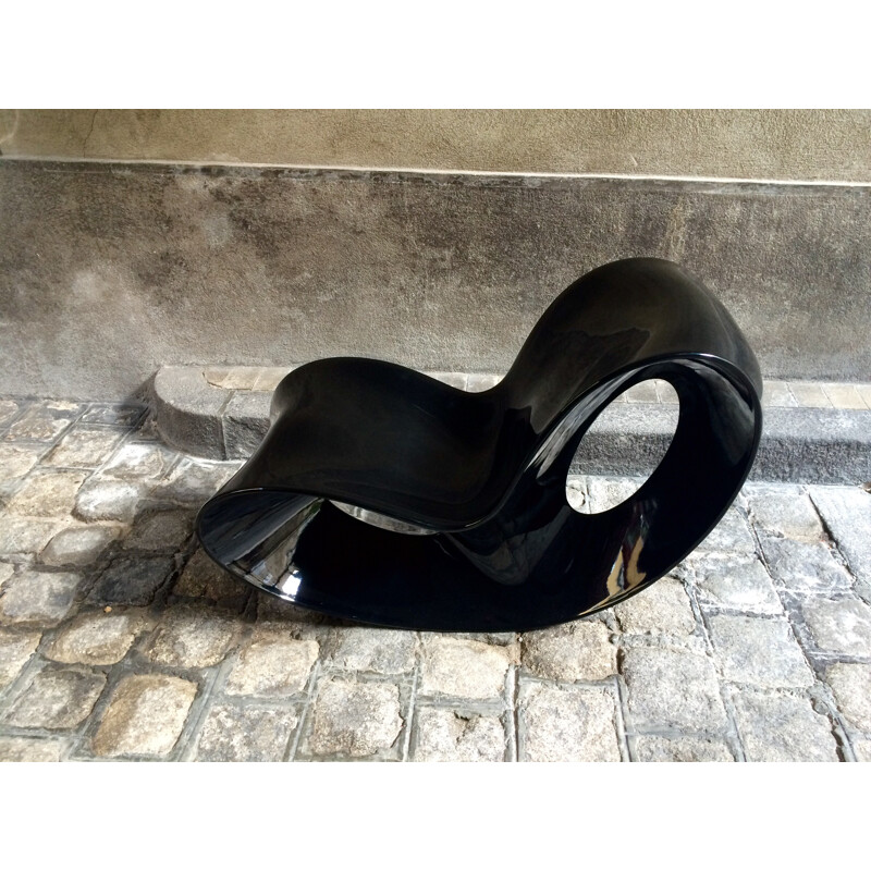 Black rocking chair "Voido", RON ARAD - 2000