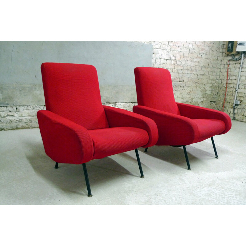 Pair of "Troïka" armchairs by Pierre GUARICHE - 1950s