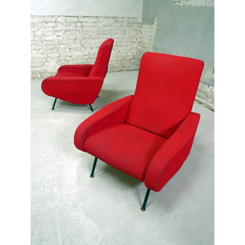 Pair of "Troïka" armchairs by Pierre GUARICHE - 1950s