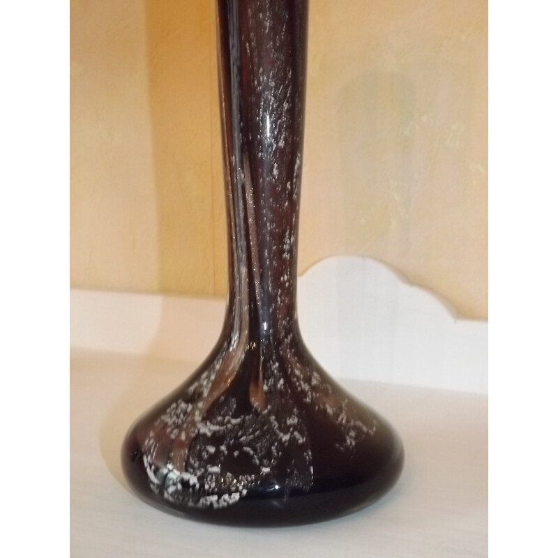 Vase vintage  français de couleur noir - 1970