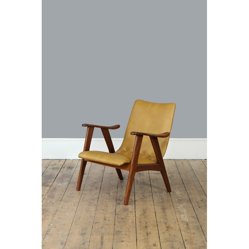 Low Back Dutch Mid Century Armchair by Louis van Teeffelen - 1950s