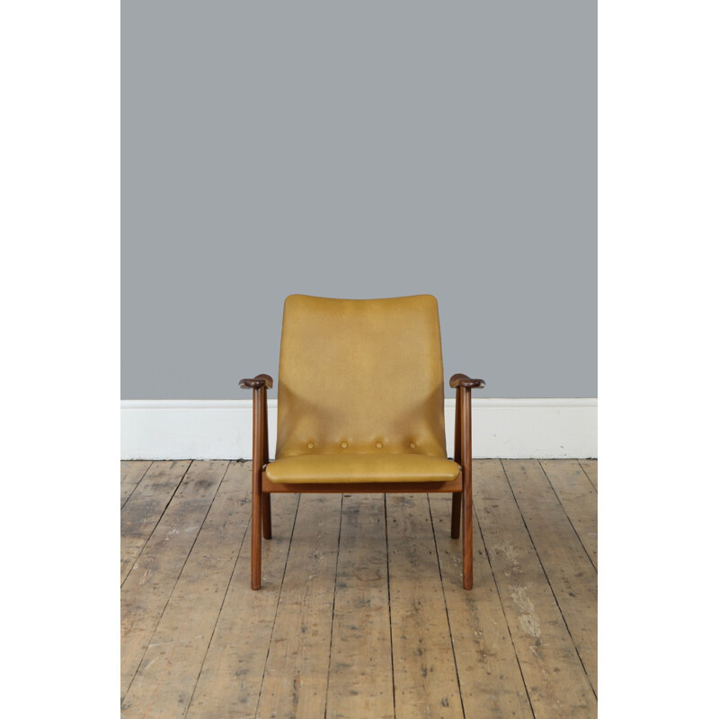 Low Back Dutch Mid Century Armchair by Louis van Teeffelen - 1950s