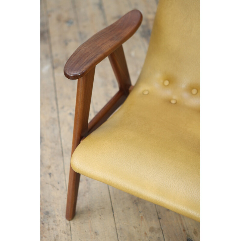 Low Back Dutch Mid Century Armchair by Louis van Teeffelen - 1950s