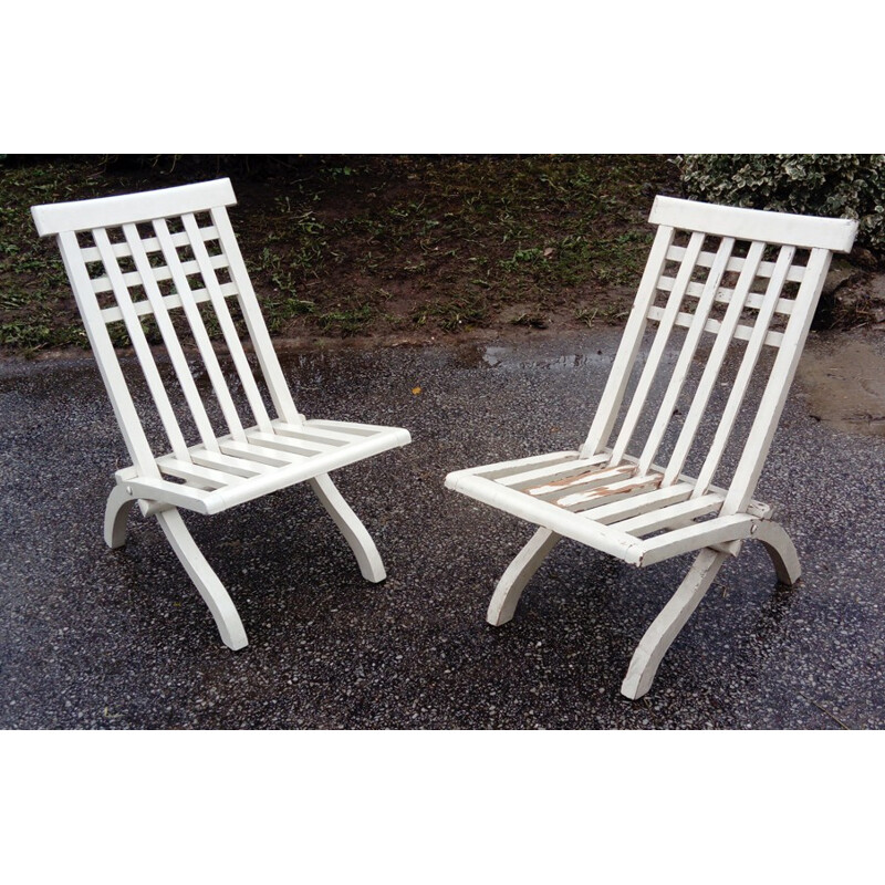 Pair of Robert Mallet-Stevens armchairs for Pierre Dariel - 1930s