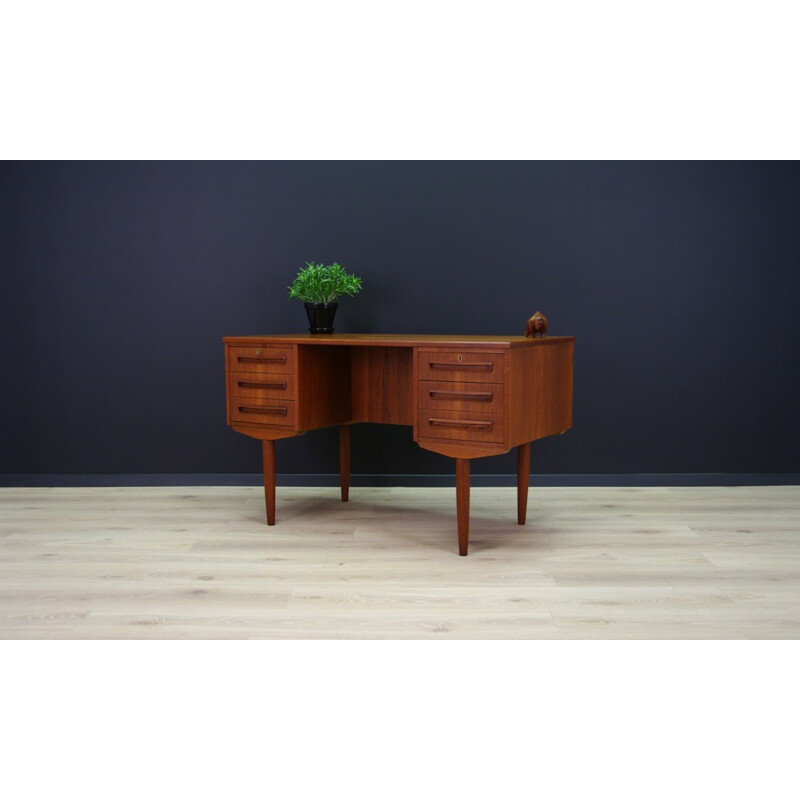 Vintage danish teak desk by J.Svenstrup for AP Møbler - 1960s