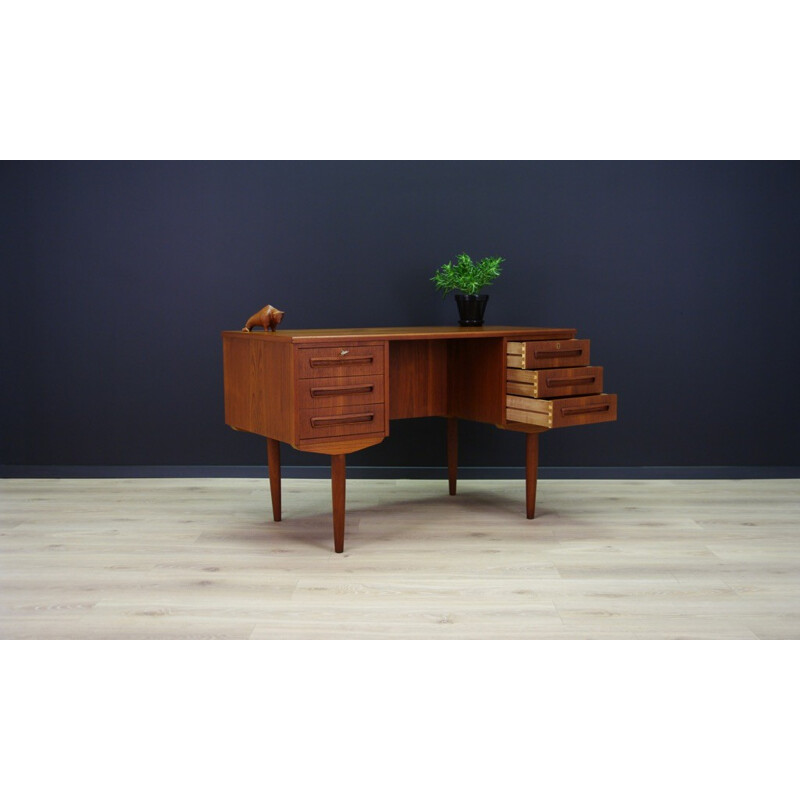 Vintage danish teak desk by J.Svenstrup for AP Møbler - 1960s