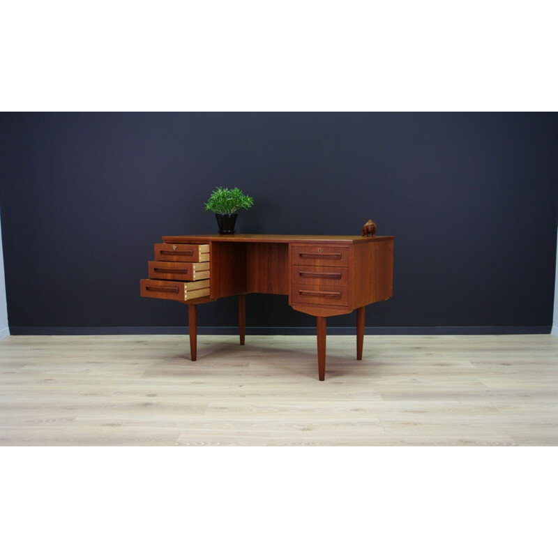 Vintage danish teak desk by J.Svenstrup for AP Møbler - 1960s