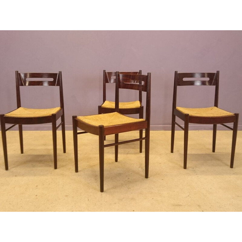 Suite de 4 chaises par Dal Vera - 1950