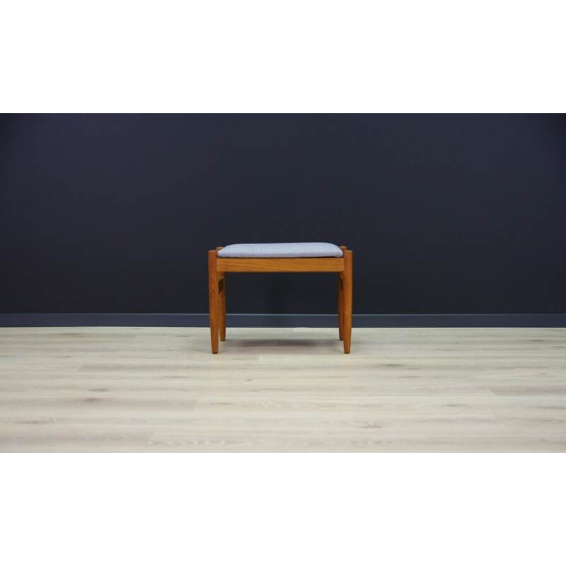 Vintage footrest stool oak - 1960s