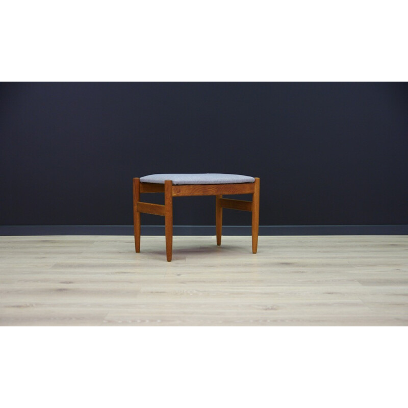 Vintage footrest stool oak - 1960s