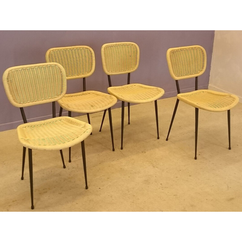Set of table and chairs by Janine Abraham - 1950s