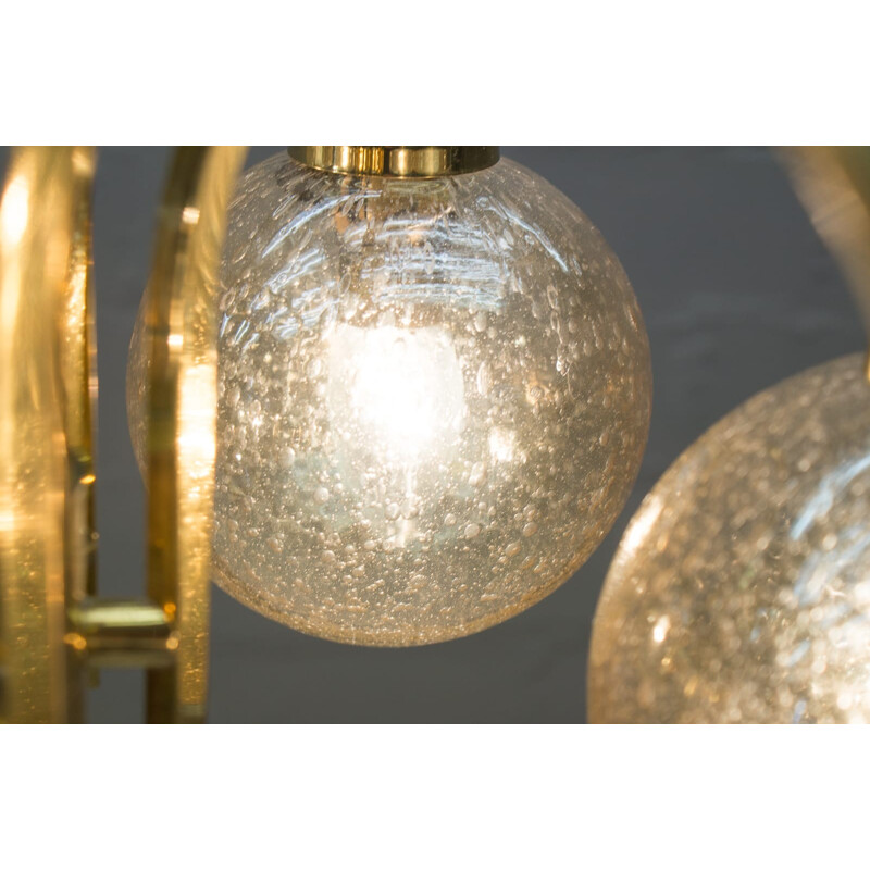 Luz de tecto dourado Vintage com 6 esferas, 1960