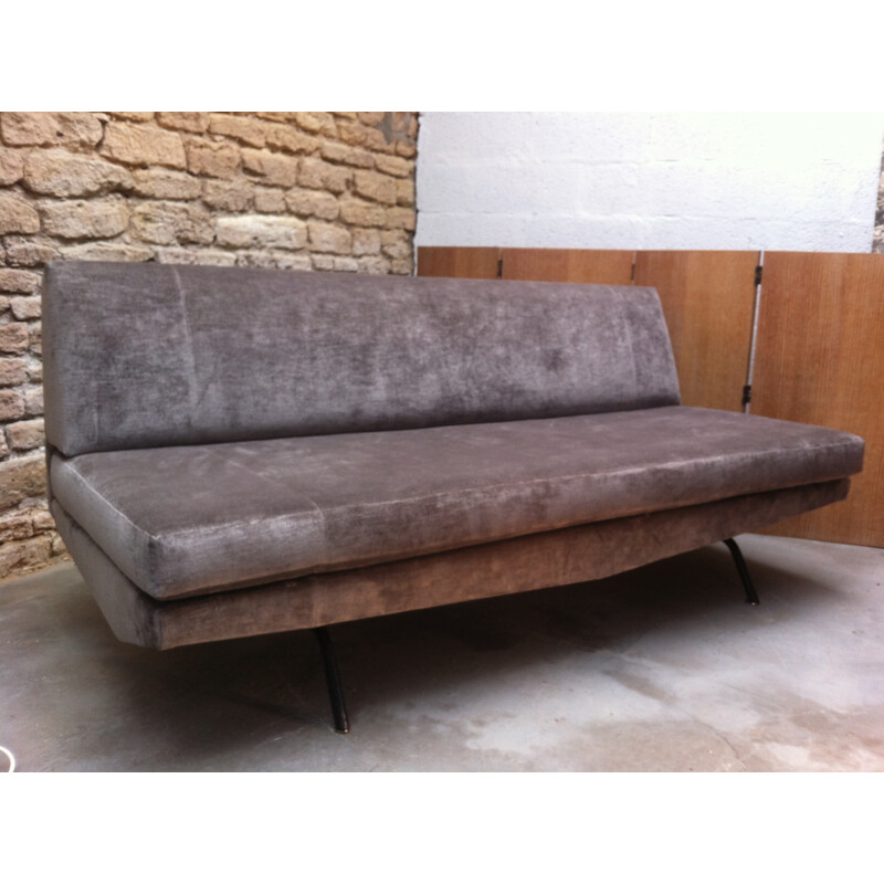 Canapé Daybed vintage italien gris - 1960