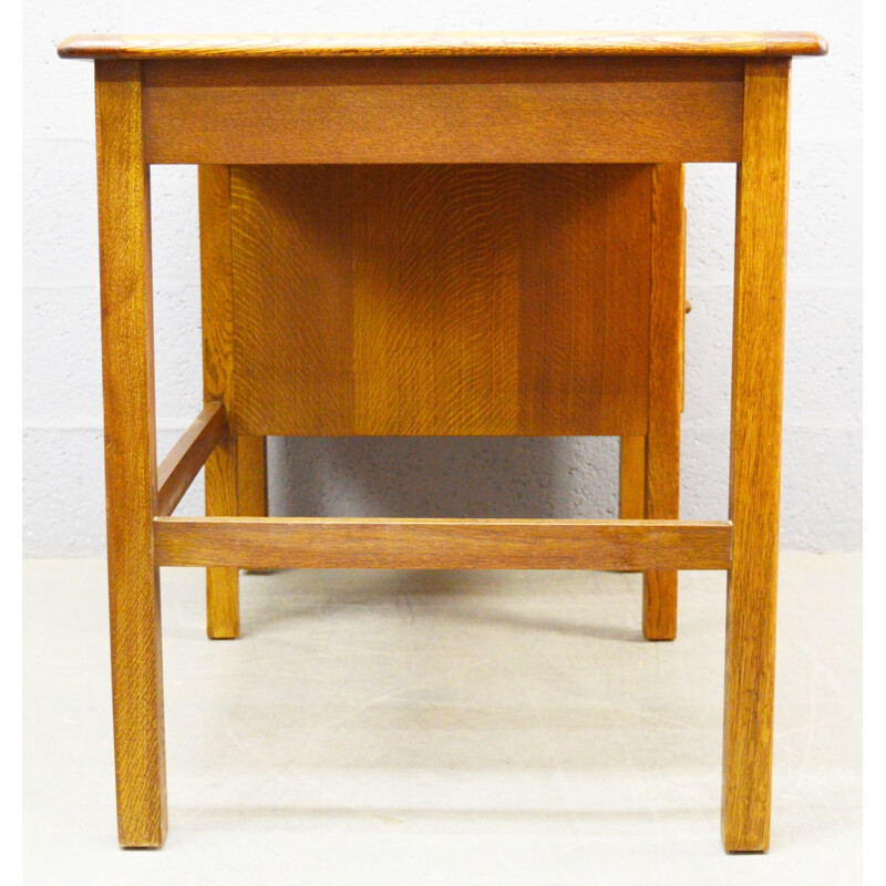 Mid-Century Solid Oak Desk - 1960s