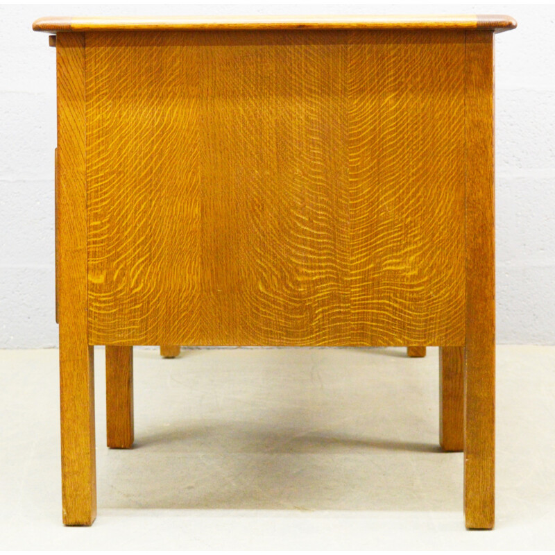 Mid-Century Solid Oak Desk - 1960s