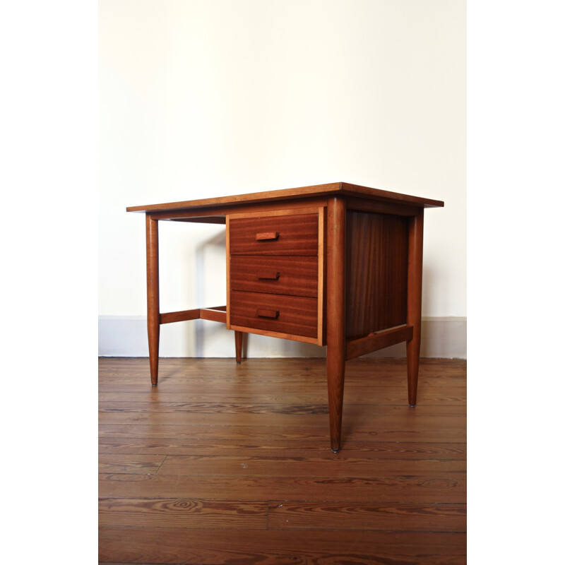 Vintage scandinavian teak desk - 1960s