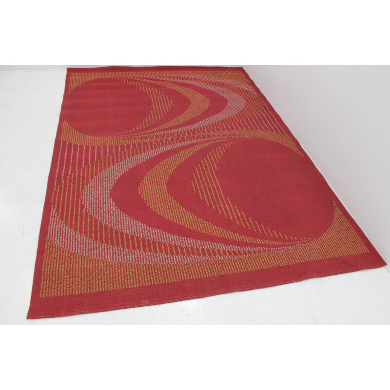 Mid-century geometric carpet - 1950s